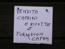 vendita formaggi